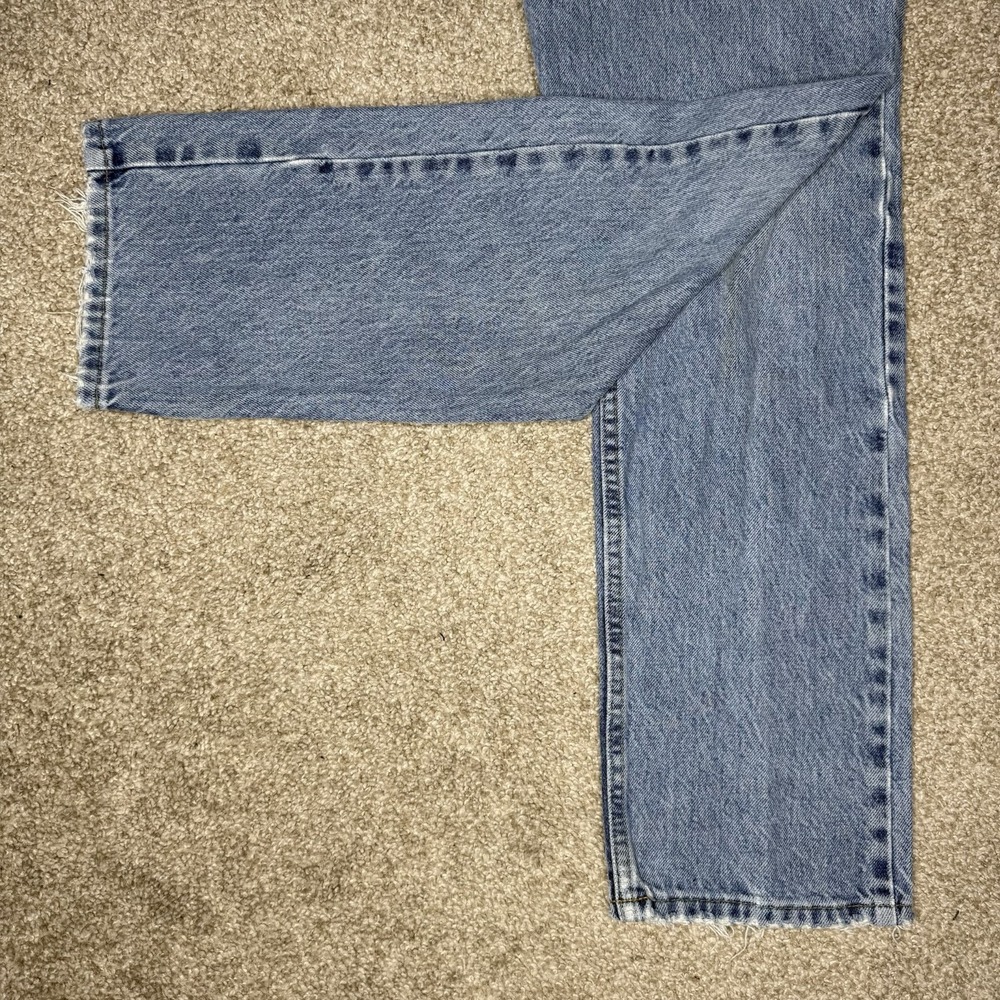 Vintage Lee Jeans Men's 31x30 (Tag 33x30) Denim Straight Leg Distressed - Picture 7 of 14